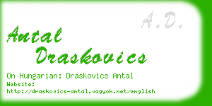 antal draskovics business card